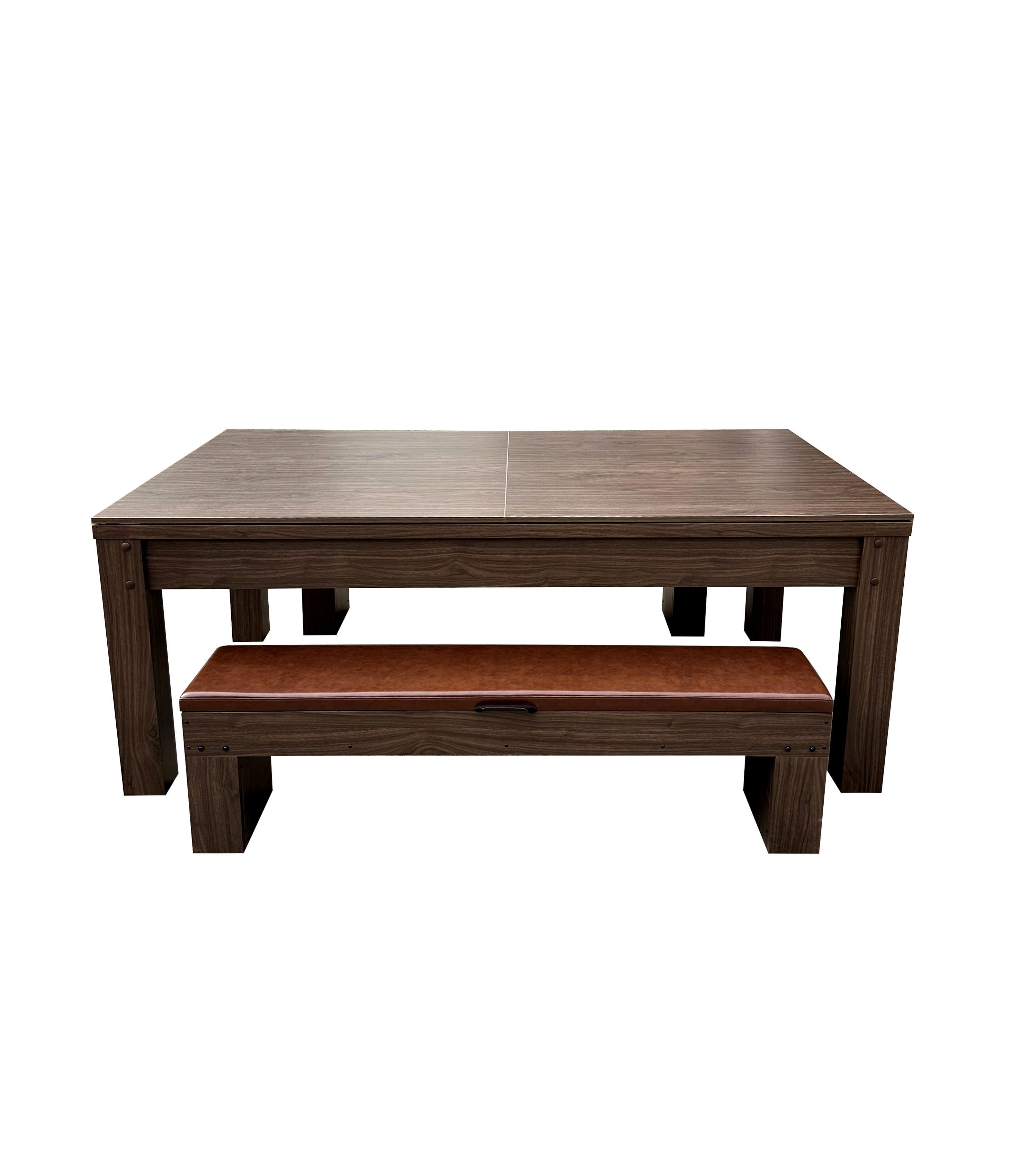 7ft 3-in-1 Multi-Functional Pool Table With Benches (Pool Table + Ping Pong Table + Dining Table)_voghion.com